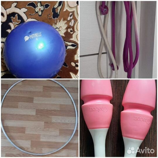 Мяч Pastorelli 18см/Скакалка/Обруч/Булавы Сhac45см
