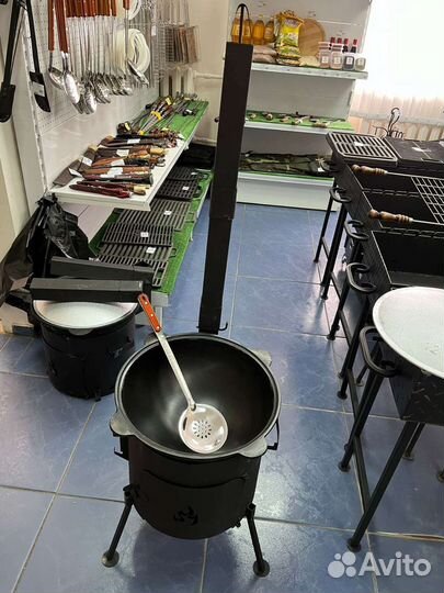 Казан с печью премиум +шумовка