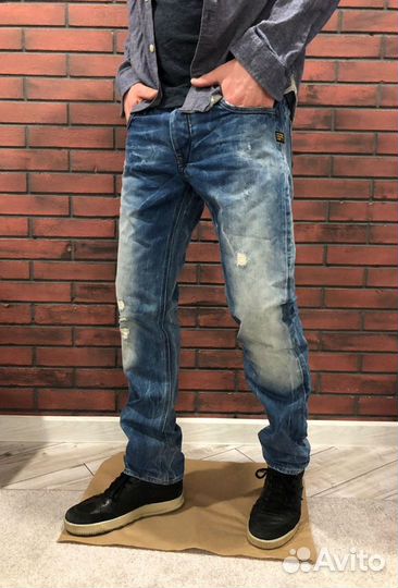 Джинсы (W32/L32) G-Star Raw Attacc Low Straight