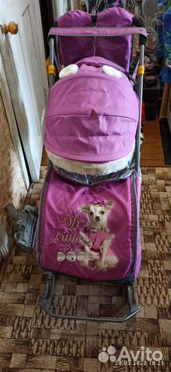 Санки коляска ника 7-2 детям