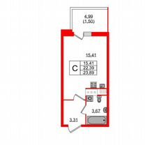 Квартира-студия, 24 м², 6/12 эт.