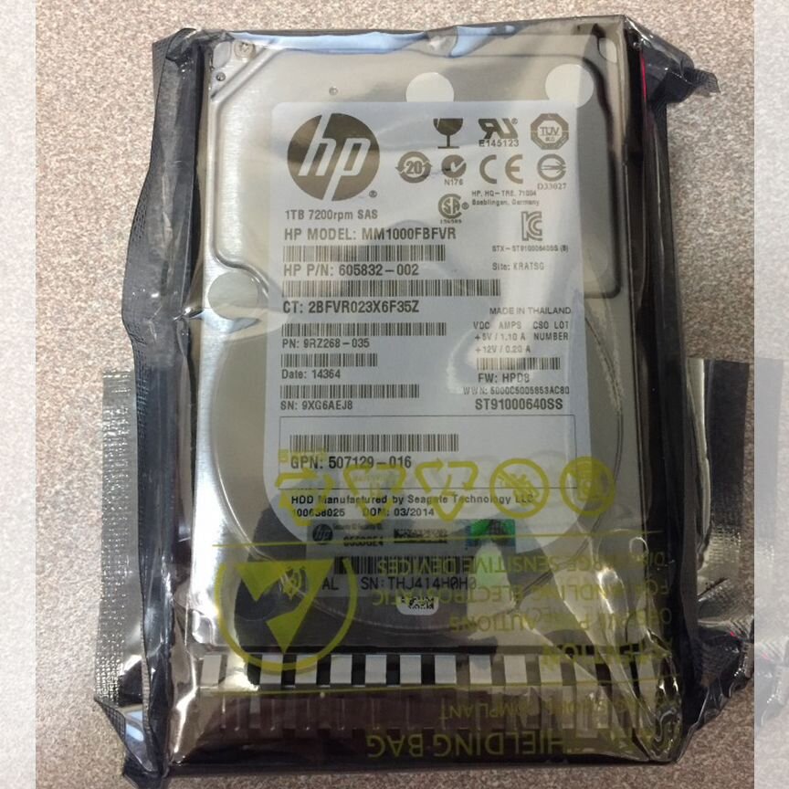 [605832-002] Жесткий Диск Hp 1tb 7200 Sas 605832-002