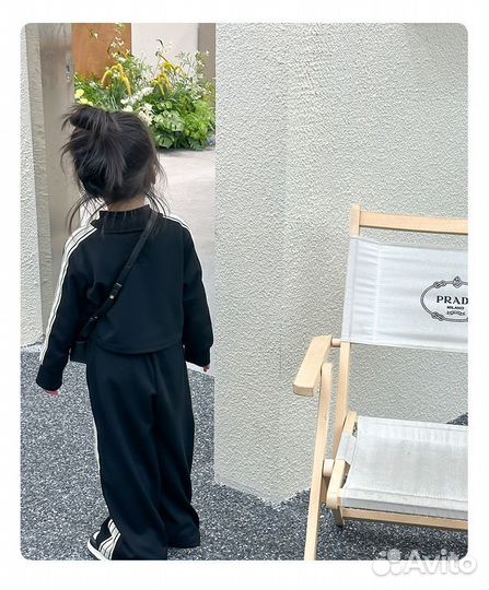 Спортивный костюм для девочки штаны клеш