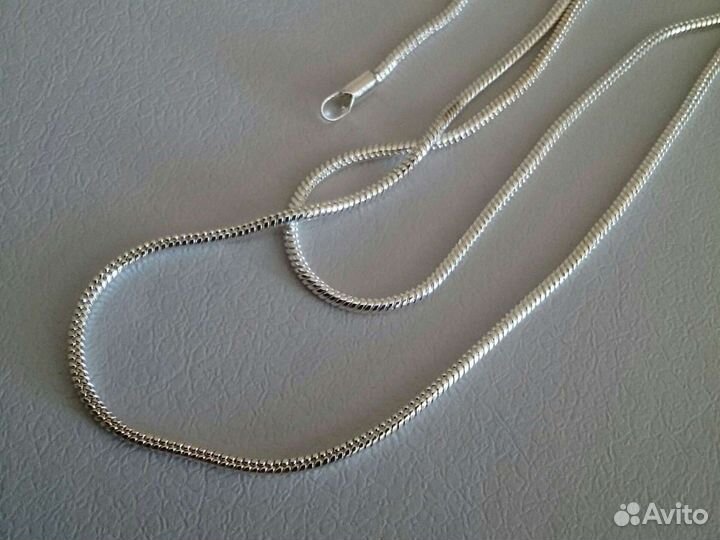 Цепочка 2мм Посеребренная Мужская Женская Унисекс