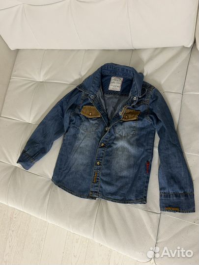 Джинсовая рубашка детская zara