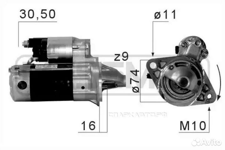 Стартер toyota corolla 02-07 ERA Benelux 220675