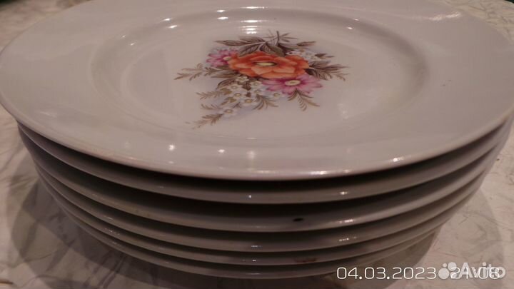 Тарелки СССР шесть штук диаметр 200 мм