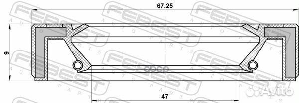 95GAY-49670909C febest Сальник привода