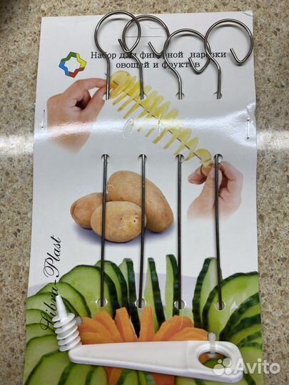 Нож для нарезки картофеля спиральный