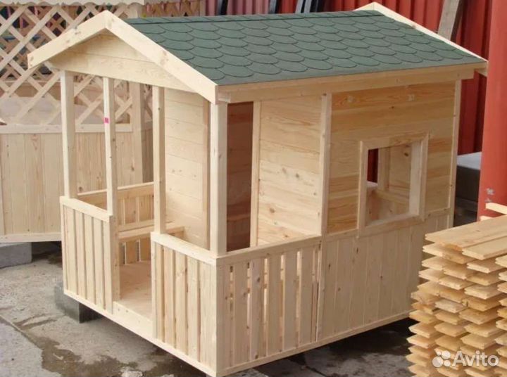Детский игровой домик из дерева