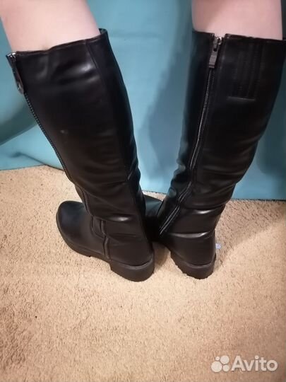 Сапоги женские зимние 40размер экокожа
