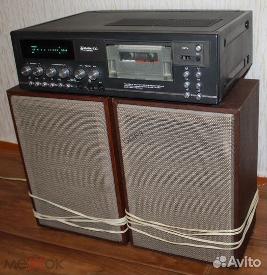 Колонки+магнитофон Маяк+усилитель Радиотехника