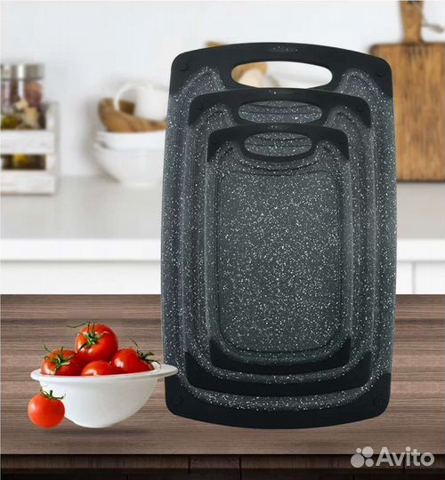 Набор разделочных досок пластиковых 3 штуки