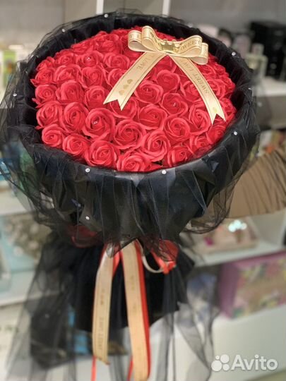 Букет из мыльных роз