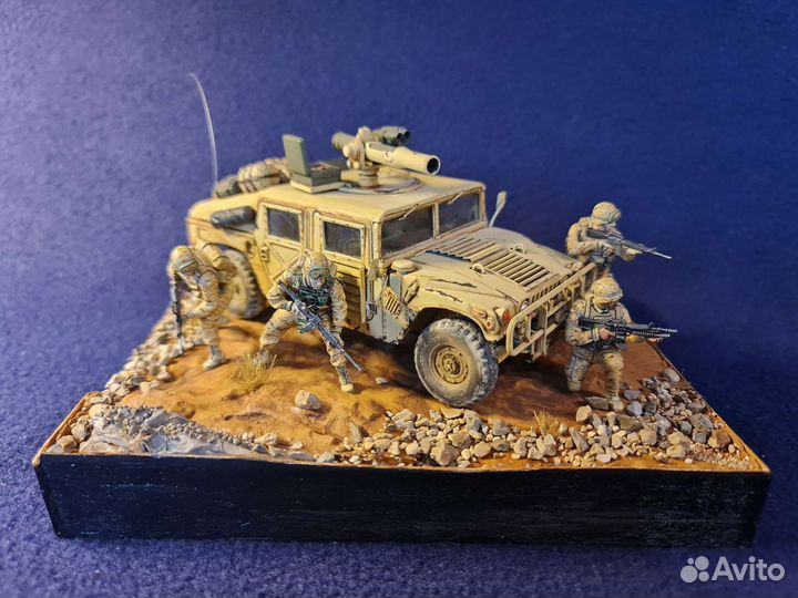 Диорама с моделью автомобиля США Hummer 1:35