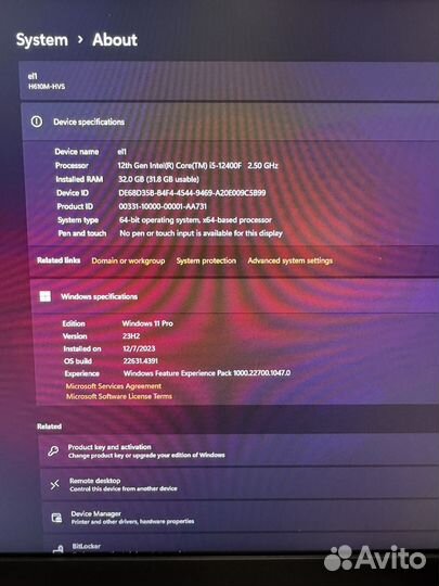 Игровой компьютер i5 12400f/32GB/3060ti
