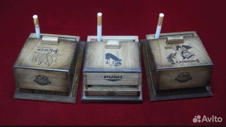 Автоматический портсигар из дерева