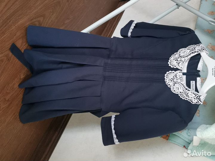 Школьная форма для девочки 128 134 пакетом синяя