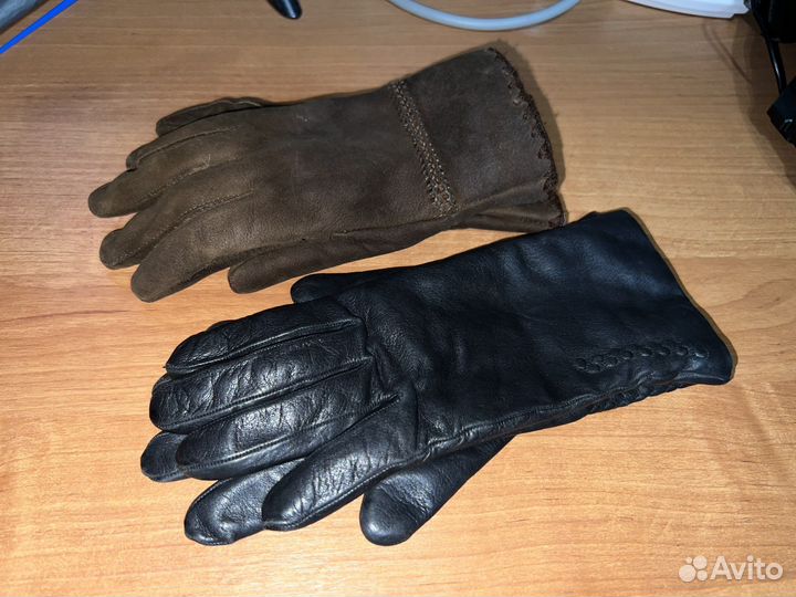 Кожаные перчатки осень и зима