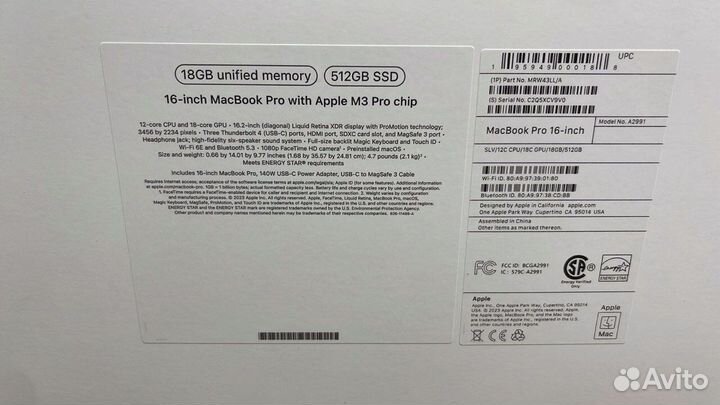 Macbook Pro 16 M3 18/512GB USA/RUS