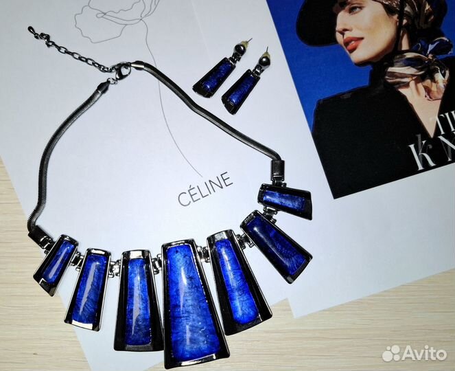 Бижутерия колье цепи украшения из камня хэнд мейд