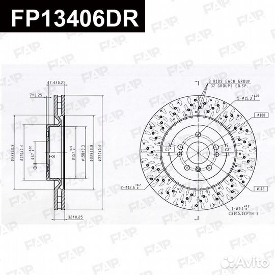 Диск тормозной FP13406DR FAP Россия