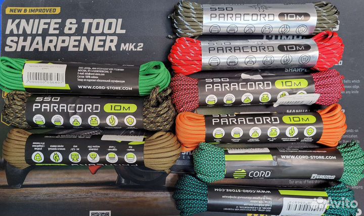 Российский и американский паракорд в ассортименте