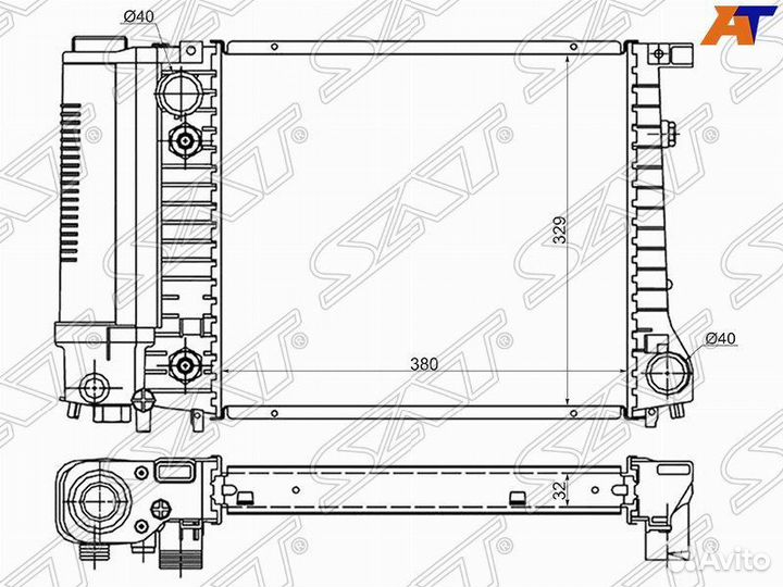 Радиатор охлаждения Бмв 3 серии Е30