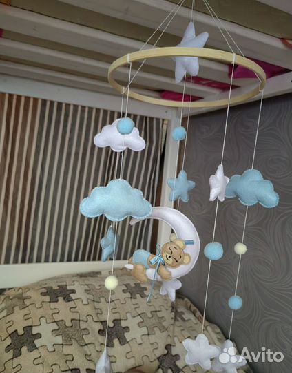 Мобиль на кроватку ручной работы