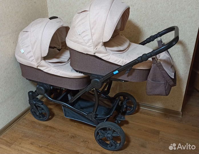 Коляска 3 в 1 для двойни AroTeam Twinat Duo