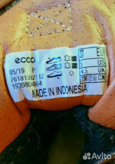 Ботинки зимние ecco, 37