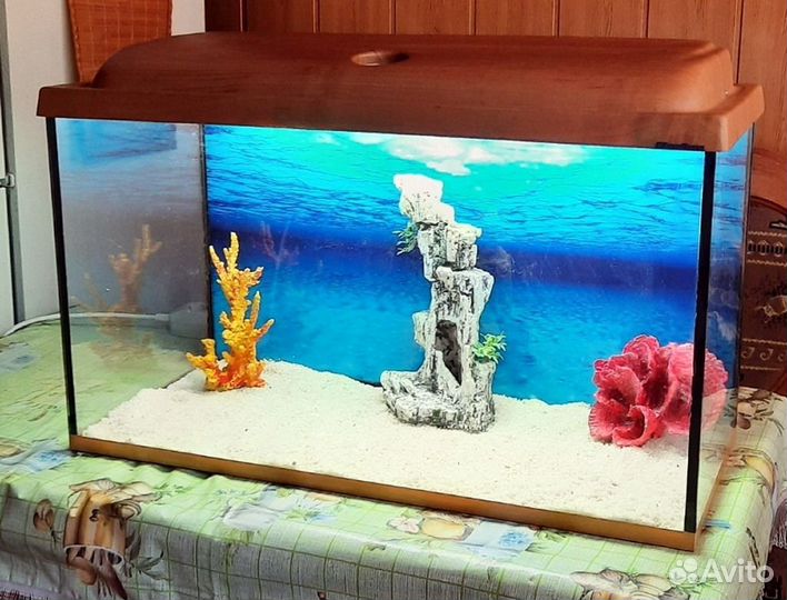 Аквариум с крышкой и освещением