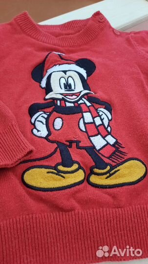 Новогодний свитер c&a 74 + боди