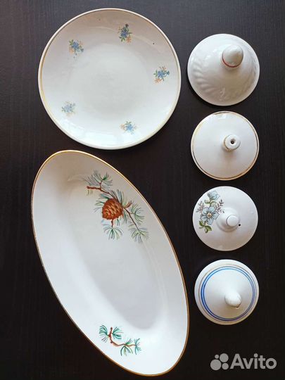 Фарфор СССР, крышки, тарелки