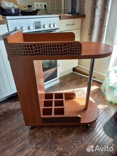 Сервировочный столик на колесах с полками отл сост
