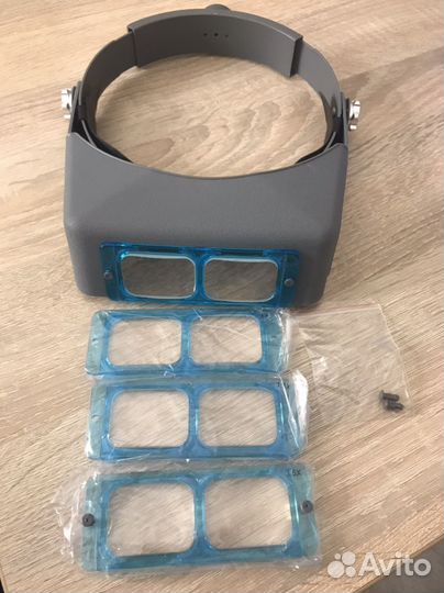 Бинокулярная лупа очки, со стеклянными линзами