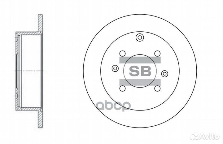 Диск тормозной передний hyundai EF sonata sd104