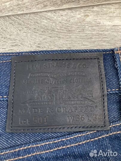 Джинсы levis 501 made crafted 36/34