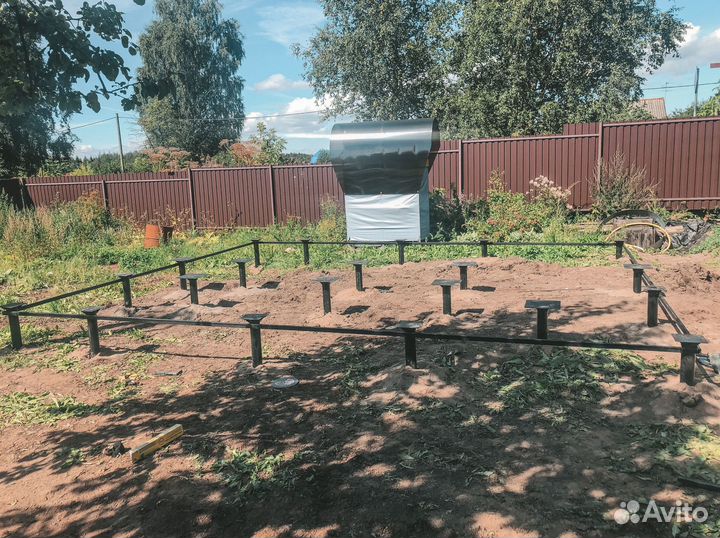 Винтовая свая 108, установка винтовых свай