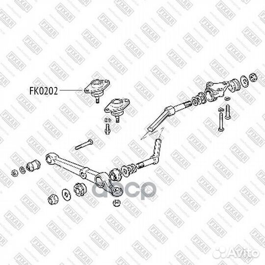 Опора шаровая нижняя левая/правая перед FK0202