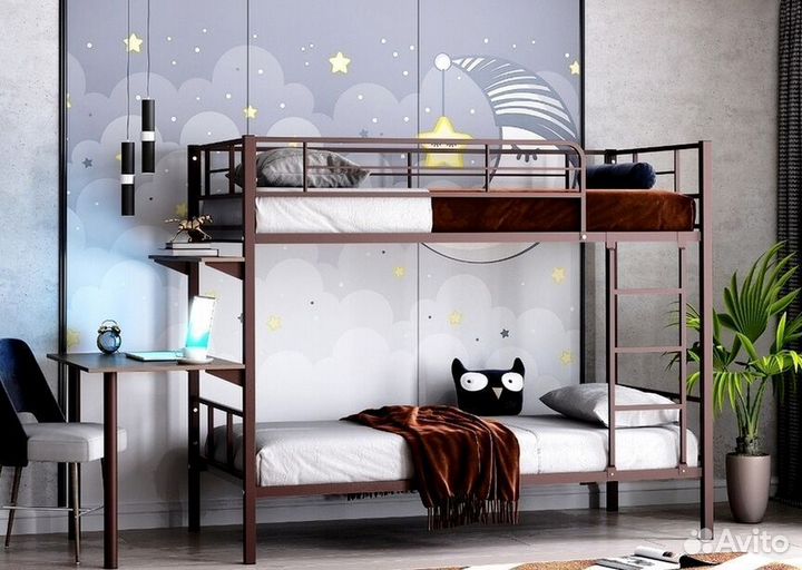 Двухъярусная кровать металлические