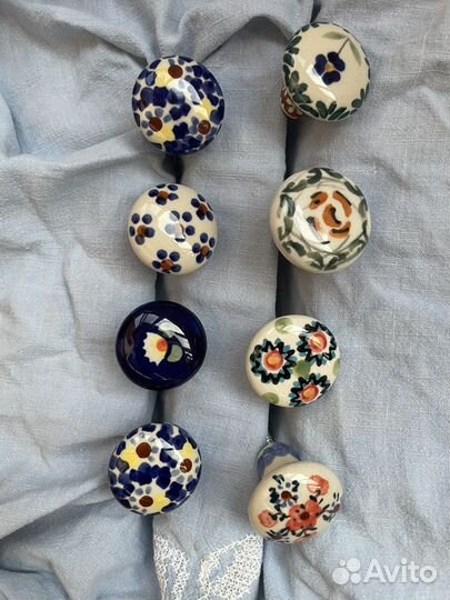 Мебельные ручки из керамики Птица Синица