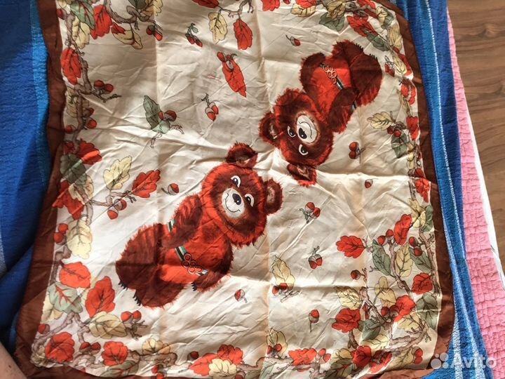 Платок женский СССР Мишка Олимпийский