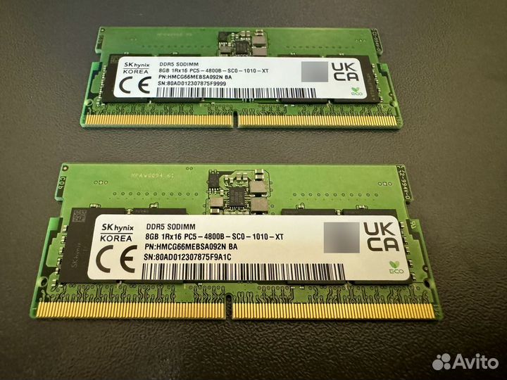 Оперативная память so-dimm ddr5 sk hynix 16 гб