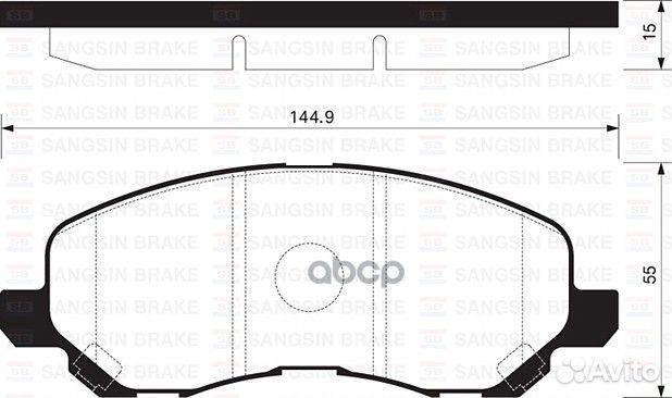 Колодки тормозные mitsubishi ASX/lancer/outland