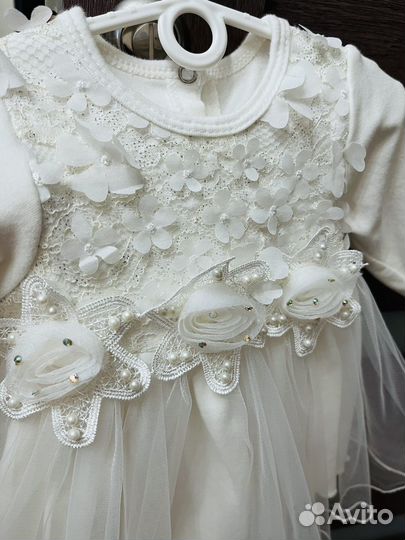 Детское нарядное платье с повязкой