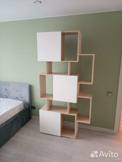 Стеллаж для книг белый