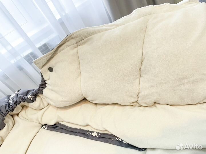 Зимний конверт в коляску leokid