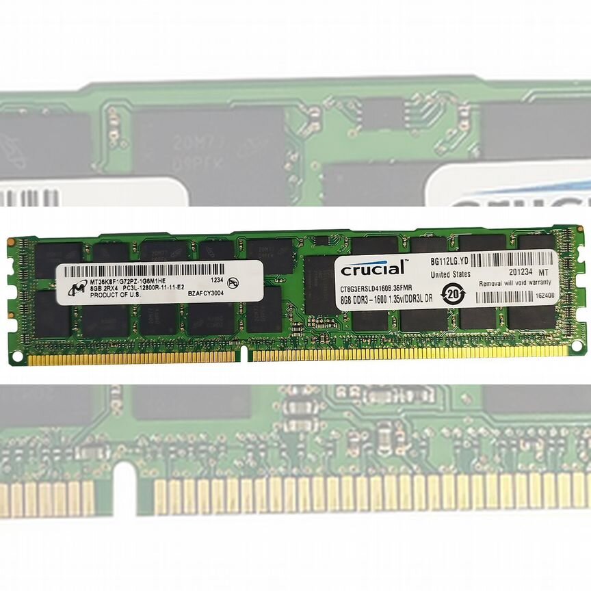 [CT8G3ERSLD4160B.36FMR] Оперативная Память Crucial Ct8g3ersld4160b.36fmr