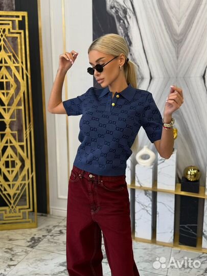 Яркое поло Gucci